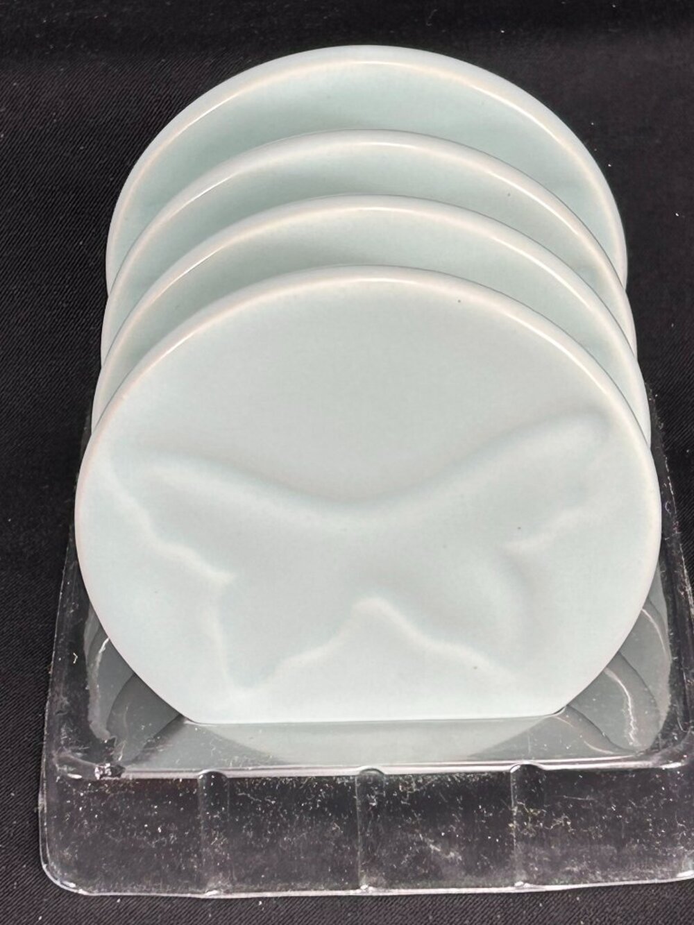 set of 4 Royal Albert fine china coaster dishes disgned by Zandra Rhodes